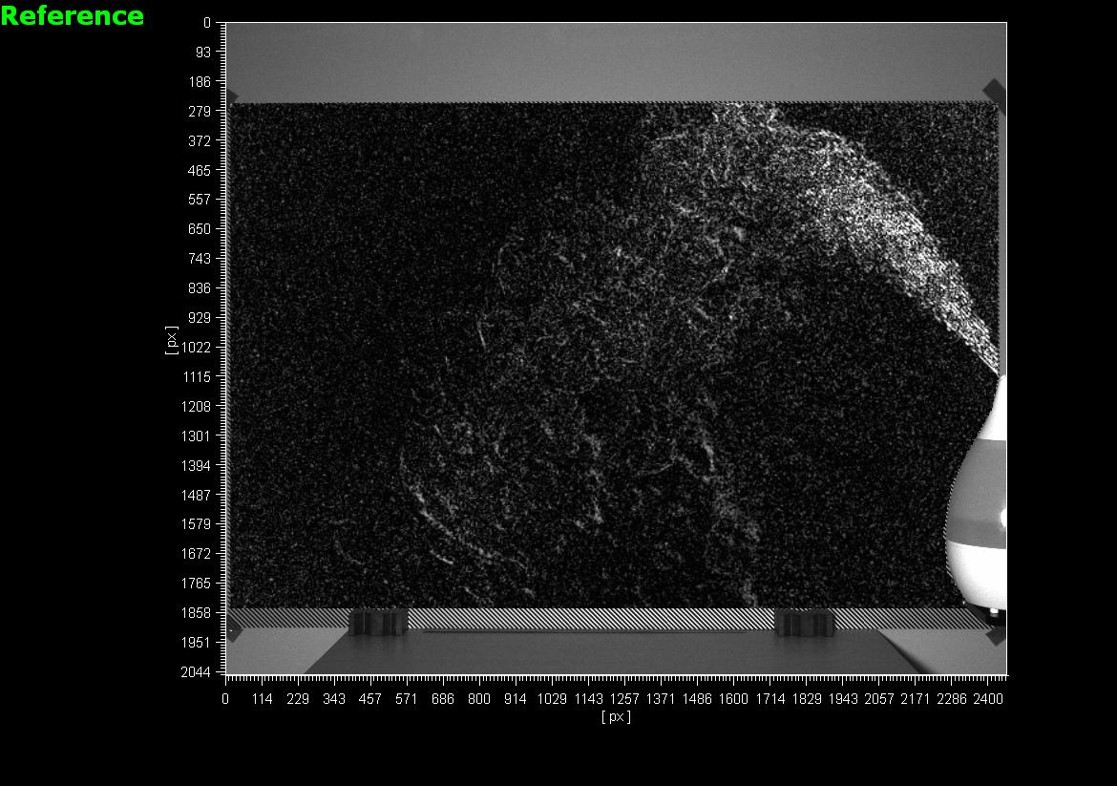 圧縮空気の可視化＿デジタルシュリーレン装置＿BOS法