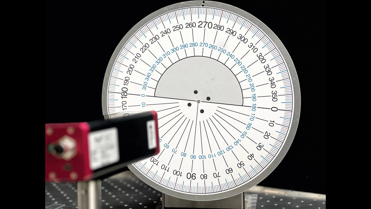 スピニングディスクの回転速度・方向を計測
